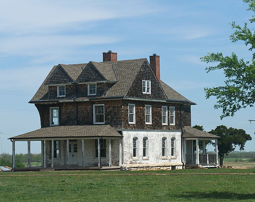 A preserved old building at the historic Fort Reno in El Reno, Oklahoma