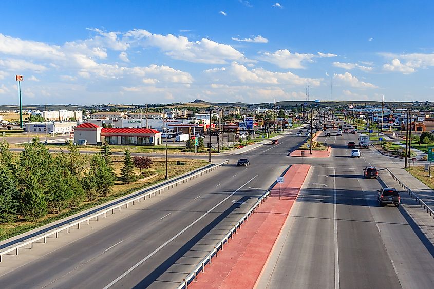 Highway at Gillette, Wyoming, via amadeustx / Shutterstock.com