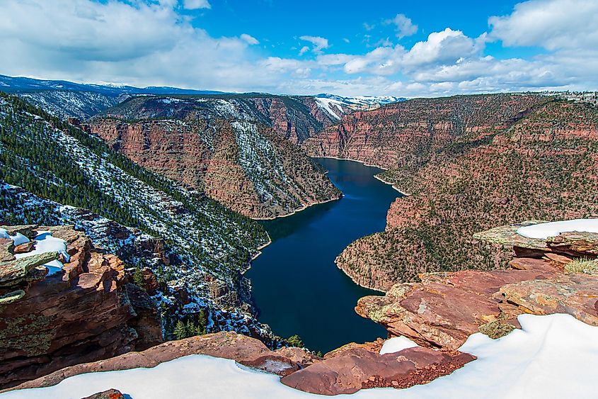 The gorgeous Flaming Gorge in Utah.