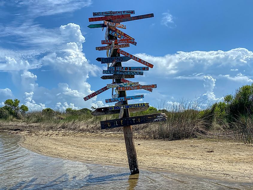 Sign in Western Lake at Grayton Beach, Florida
