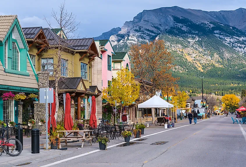 Downtown Canmore, Alberta.