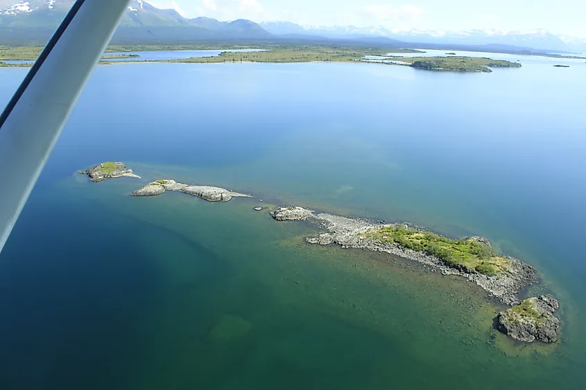 Iliamna Lake, the largest lake in Alaska