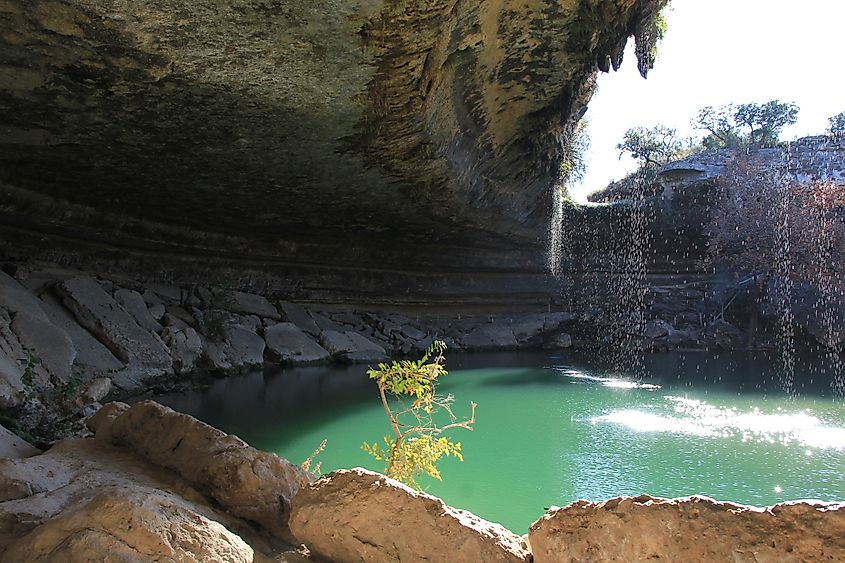 Dripping Springs, Texas, USA: Hamilton Pool Preserve is one of the most unique tourist attractions in Texas. Editorial credit: BUI LE MANH HUNG / Shutterstock.com