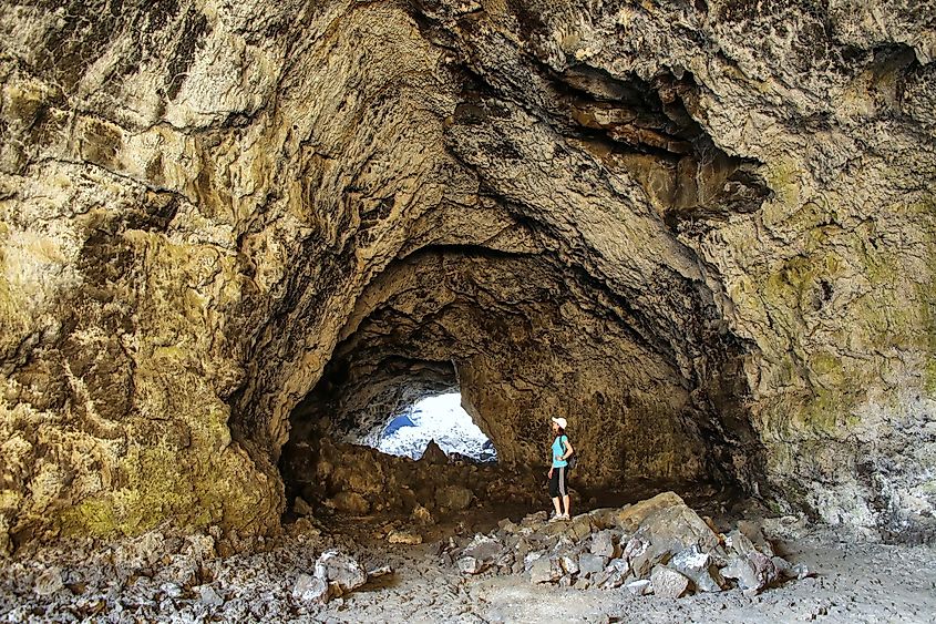 Indian Tunnel Cave in Craters of the Moon National Monument, Idaho