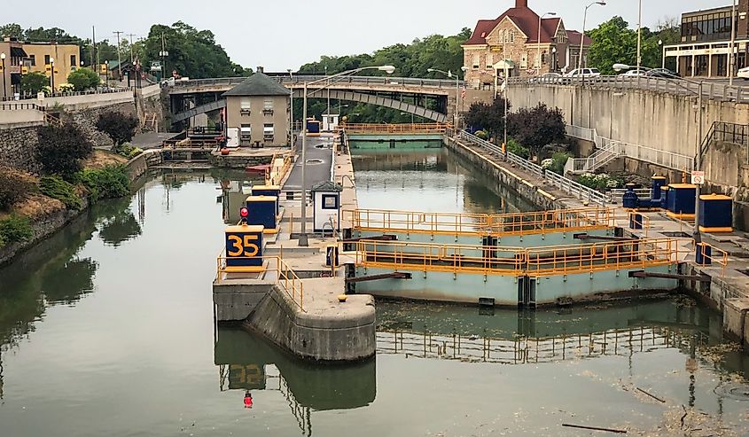 The Lockport Locks and Erie Canal, New York State