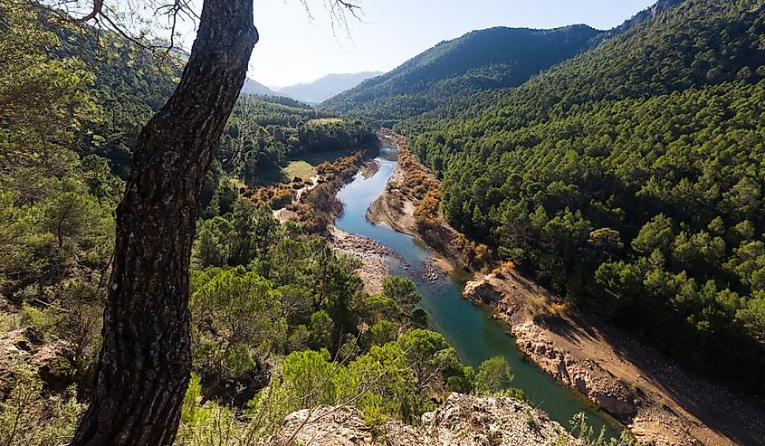 Mountains landscape of the Guadalquivir River