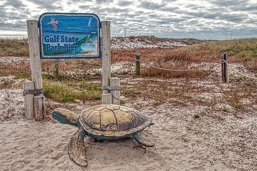 Gulf Shore State Park is in Alabama on the Gulf of Mexico.