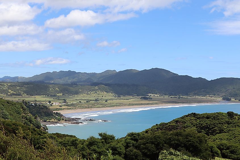 New Zealand beach Hicks Bay. 