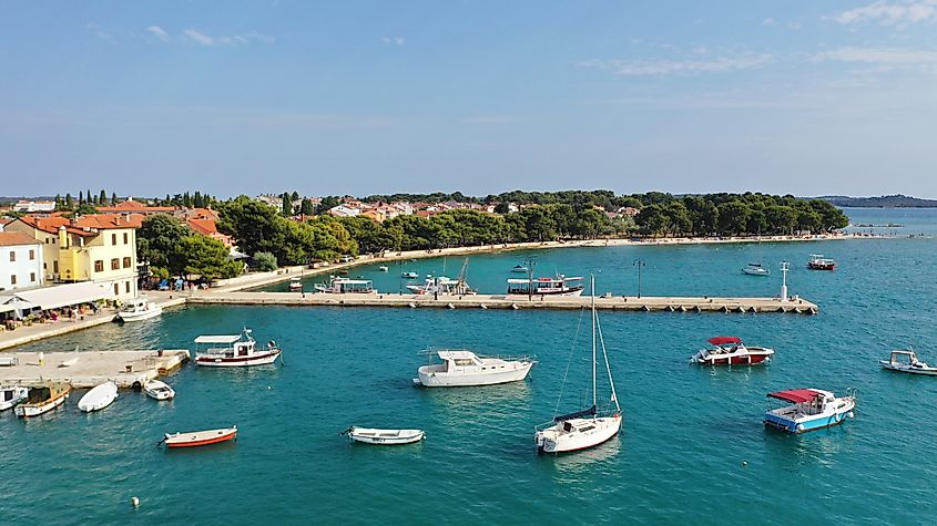 The scenic town of Fažana, Croatia.