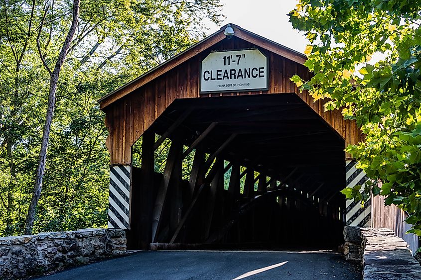 Pomeroy Academia Bridge, Juniata County, Pennsylvania. Longest Covered Bridge in Pennsylvania.