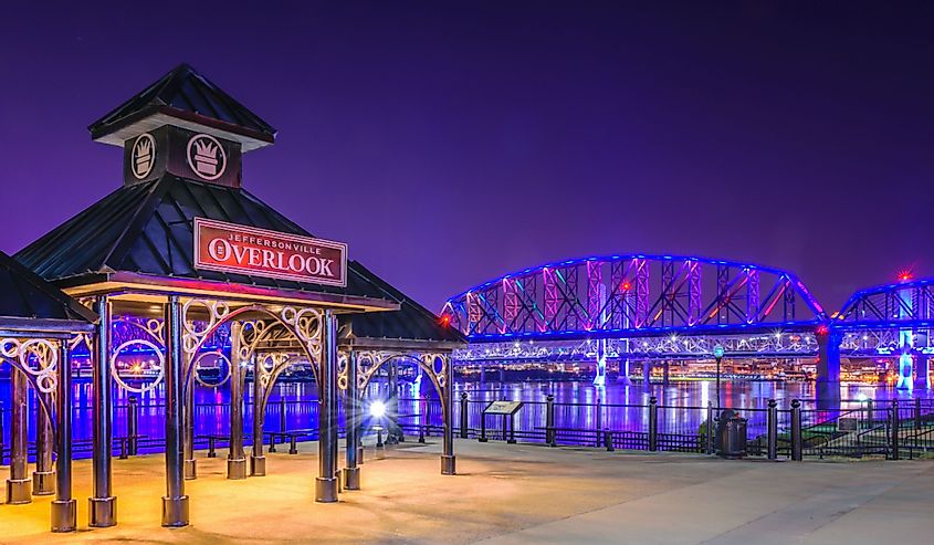 The Jeffersonville Overlook has views of the Ohio River