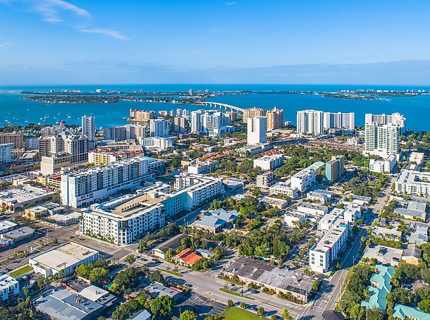 Skyline of downtown Sarasota City, Florida