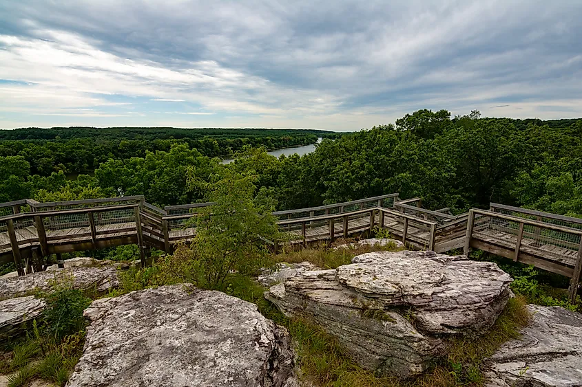 Castle Rock state park, Illinois, USA.
