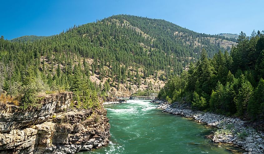 The Kootenai River in the Kootenai National Forest near Libby, Montana