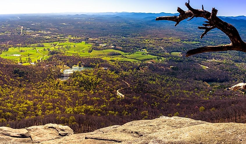 Panoramic view of Cleveland Georgia from the top of Yonah Mountain