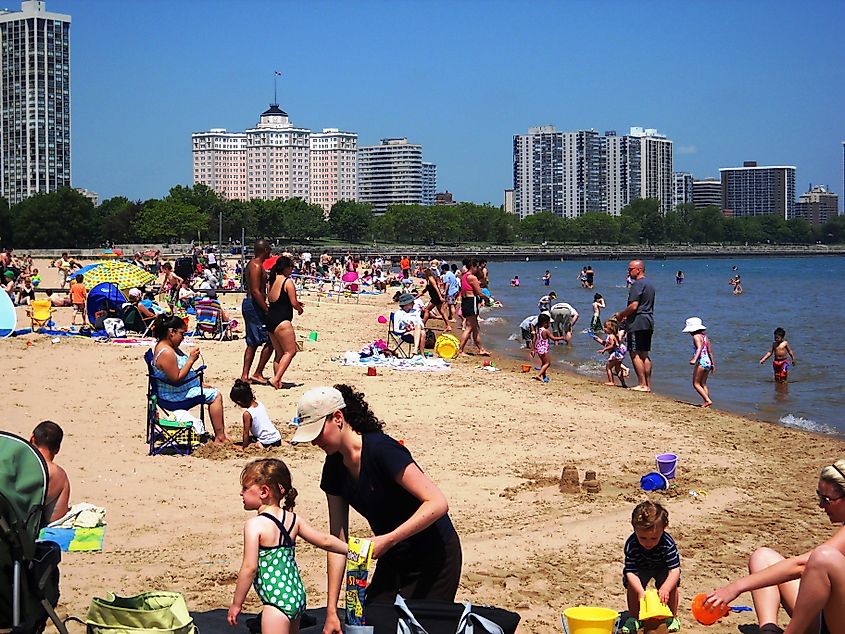 Foster Beach in the Edgewater neighborhood.