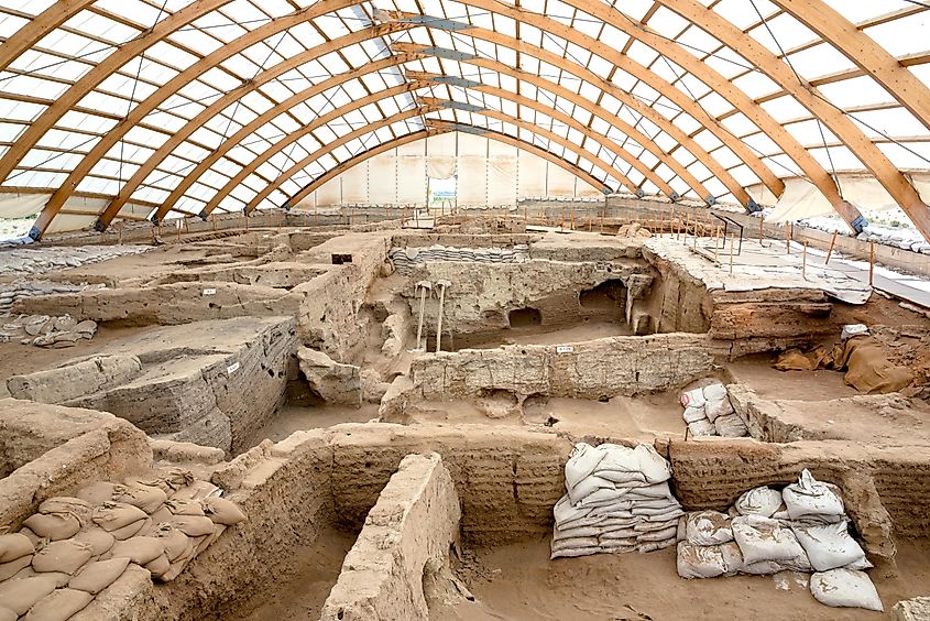 The dig site of Çatalhöyük in modern-day Turkey. 