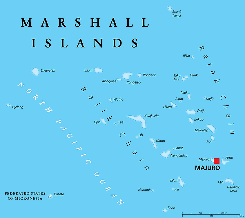 Map of the Marshall Islands