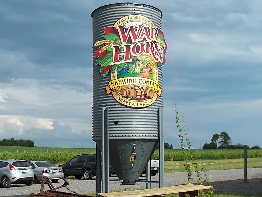 War Horse Brewery at Three Brothers Winery wine tour, Geneva, New York.