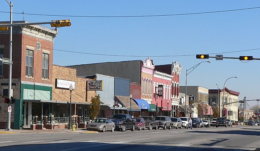 Downtown Blair, Nebraska: north side of Washington Street, looking northeast from about 18th Street
