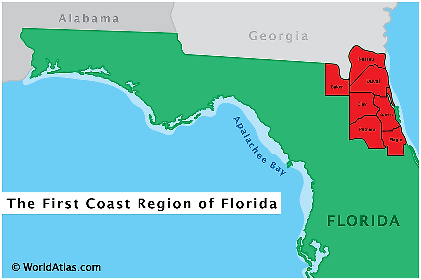 radioaktivitet Aktiv Indføre First Coast, Florida - WorldAtlas