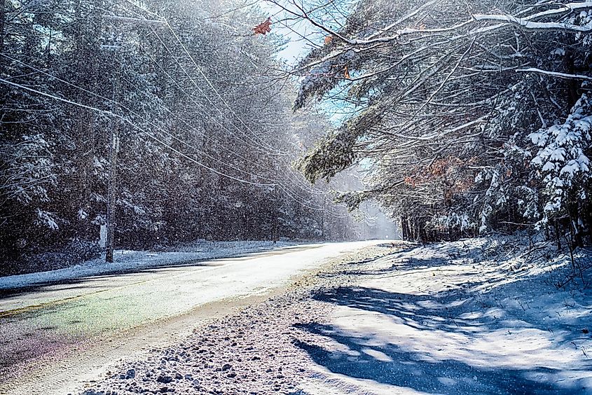 Winter scenes in Litchfield, Connecticut.