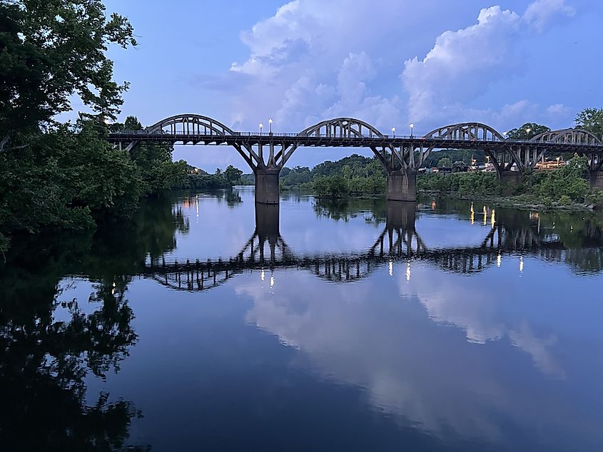 Wetumpka, Alabama Coosa River Bridge. 