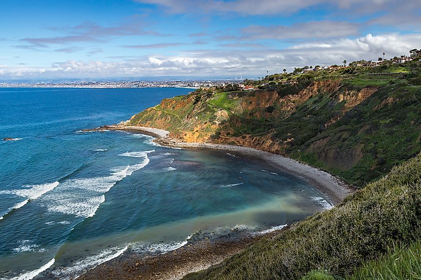 Vivid Southern California coastal view in Palos Verdes Estates, California