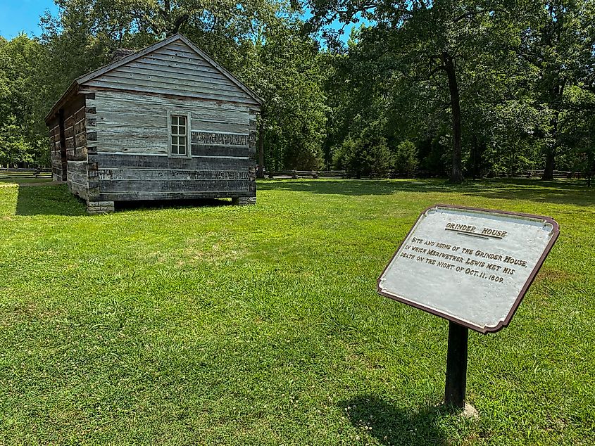 Grinder House, death site of Meriwether Lewis at Natchez Trace Parkway
