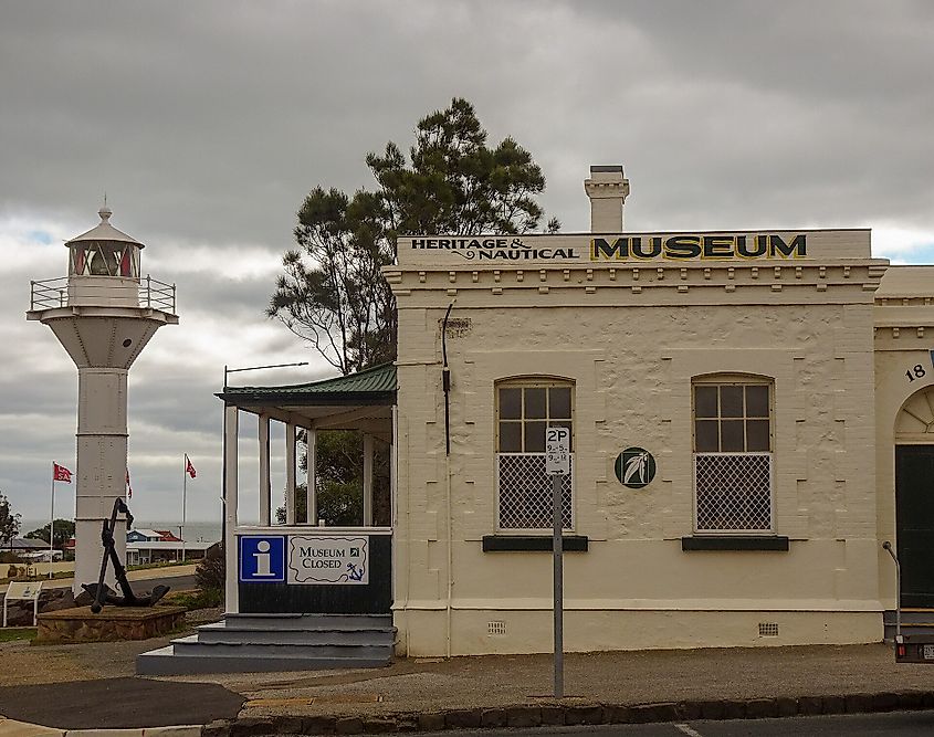 Tipara Reef Lighthouse Museum in Wallaroo, South Australia. Via Wikimedia Commons / Michael Coghlan, CC BY-SA 2.0.