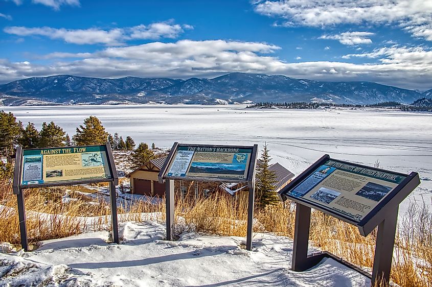The Arapaho National Recreational Area during winter