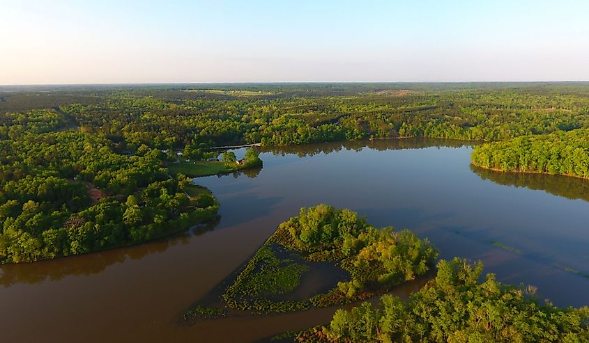 Heart Shaped Island on Lake Greenwood