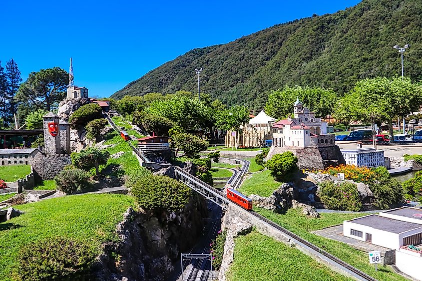Swissminiatur Museum, open-air miniature park placed in Melide, Switzerland
