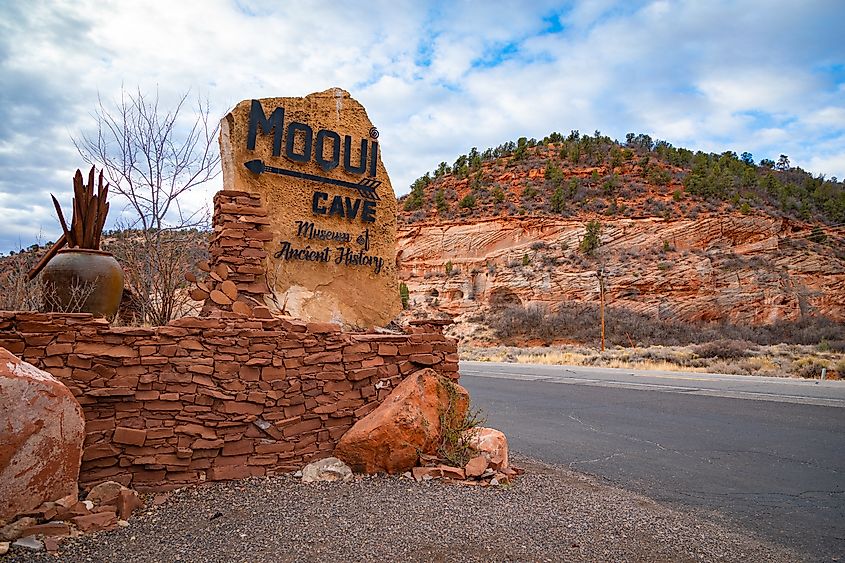Moqui Cave by the highway near Kanab, Utah