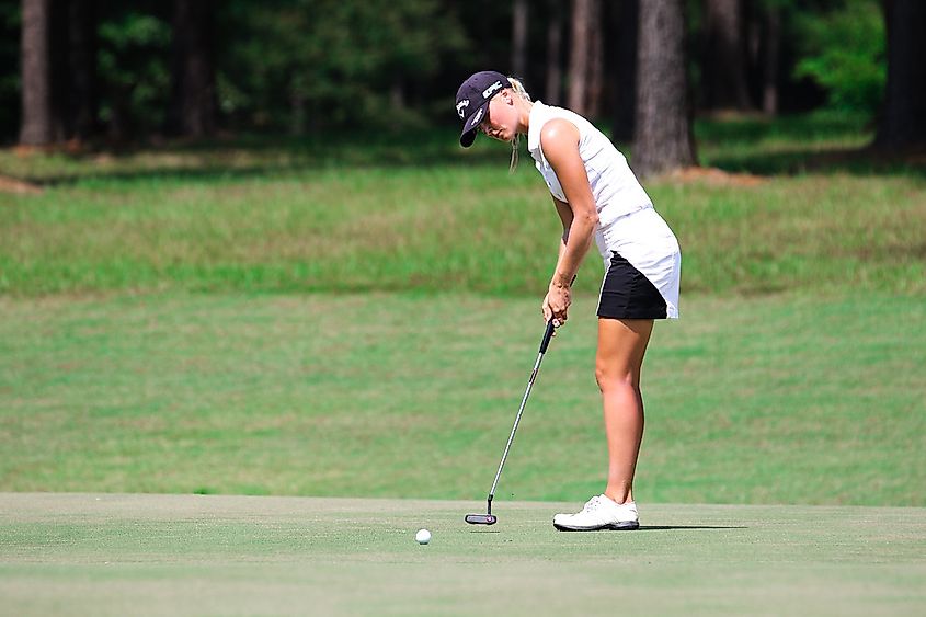 Swedish golfer Louise Ridderstrom at Mystic Creek Golf Club, Arkansas.