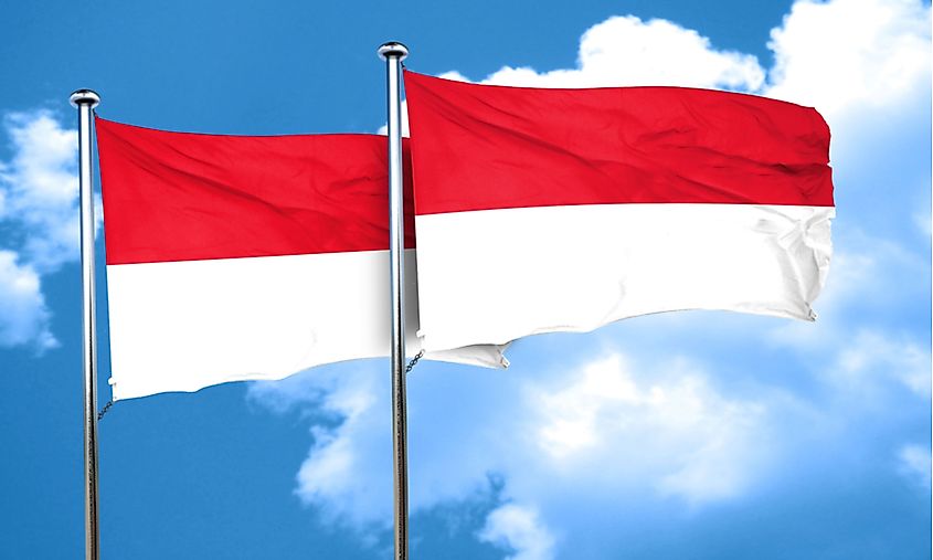 The flags of Indonesia and Monaco are almost indistinguishable.