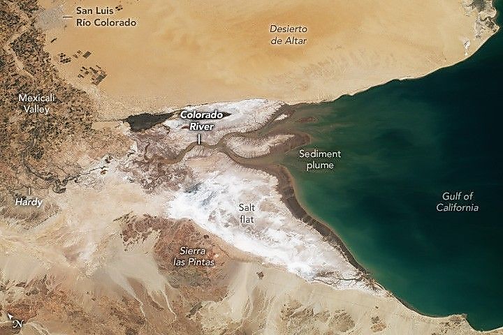 Colorado River delta in Mexico