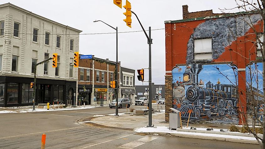 King Street in downtown Midland, Ontario