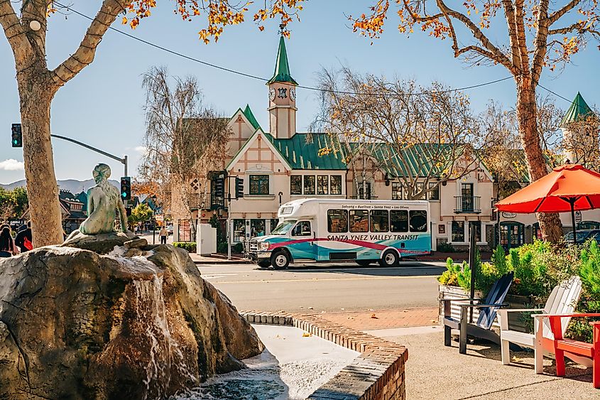 Downtown Solvang, California.