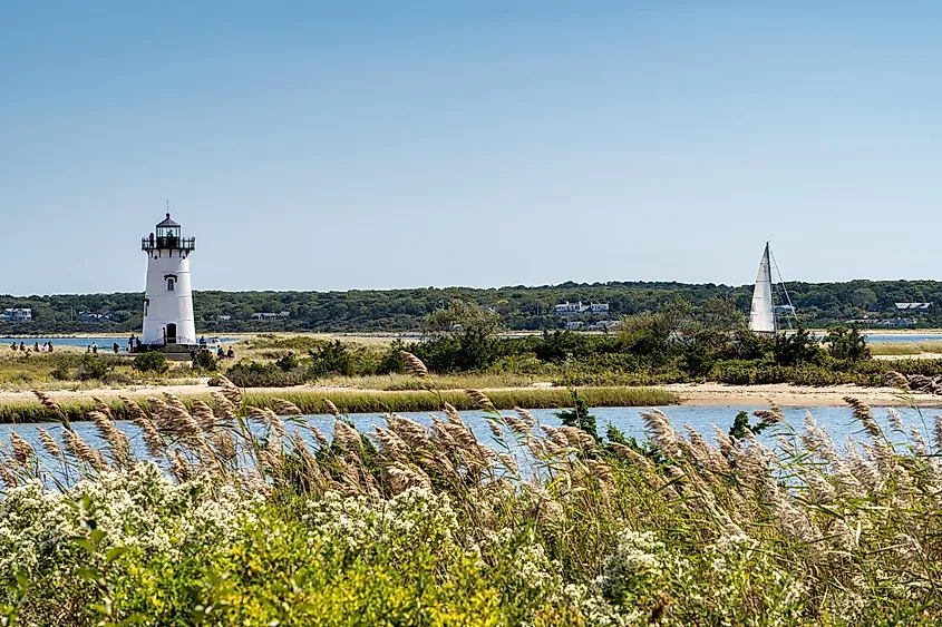The lighthouse in Edgartown, Massachusetts.