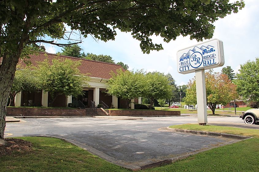 The City Hall in Blue Ridge, Georgia
