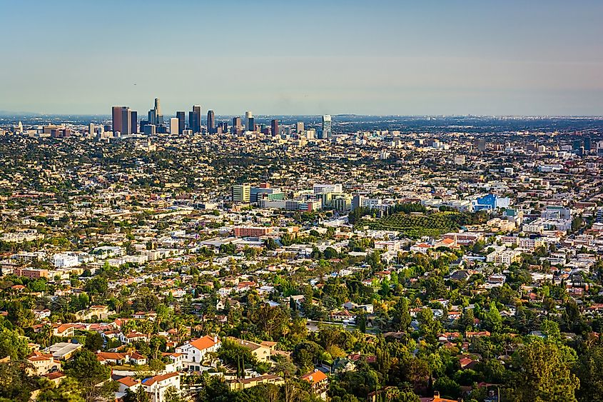 View of the downtown Los Angeles Skyline, from Griffith Observatory.