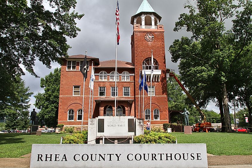 The Rhea County Courthouse in Dayton, Tennessee