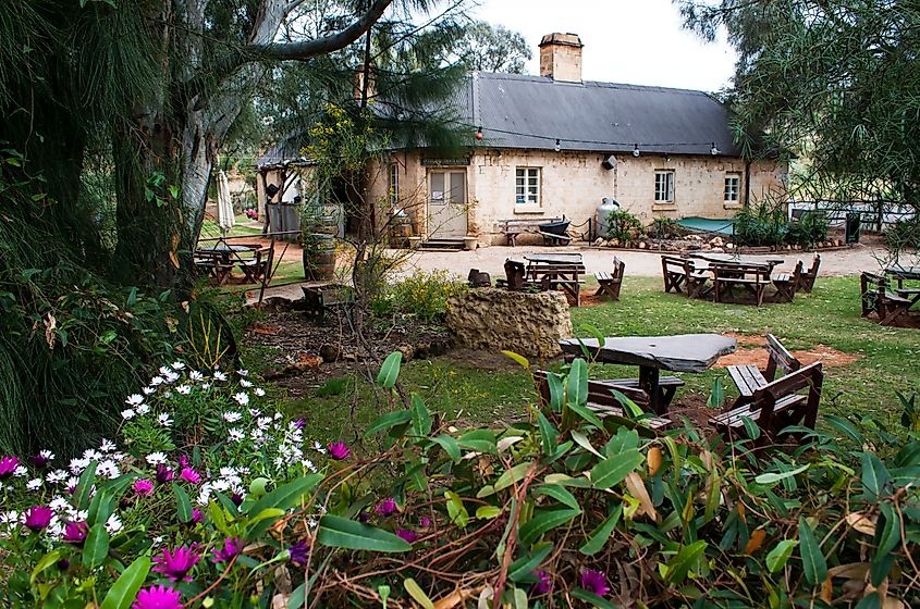 Overland Corner Hotel near Barmera in the Riverland, South Australia, along the Murray River.