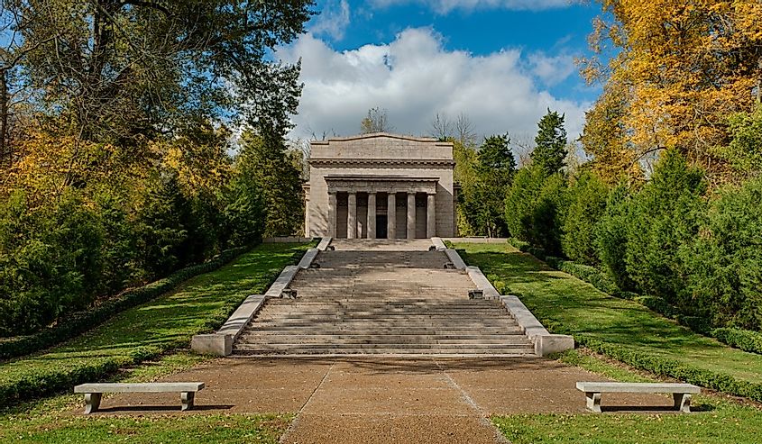 The first Lincoln Memorial building (1911) at Abraham Lincoln Birthplace National Historical Park in Hodgenville, Kentucky.