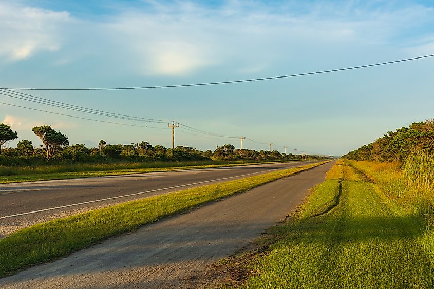 North Carolina Highway 12, on Ocracoke Island