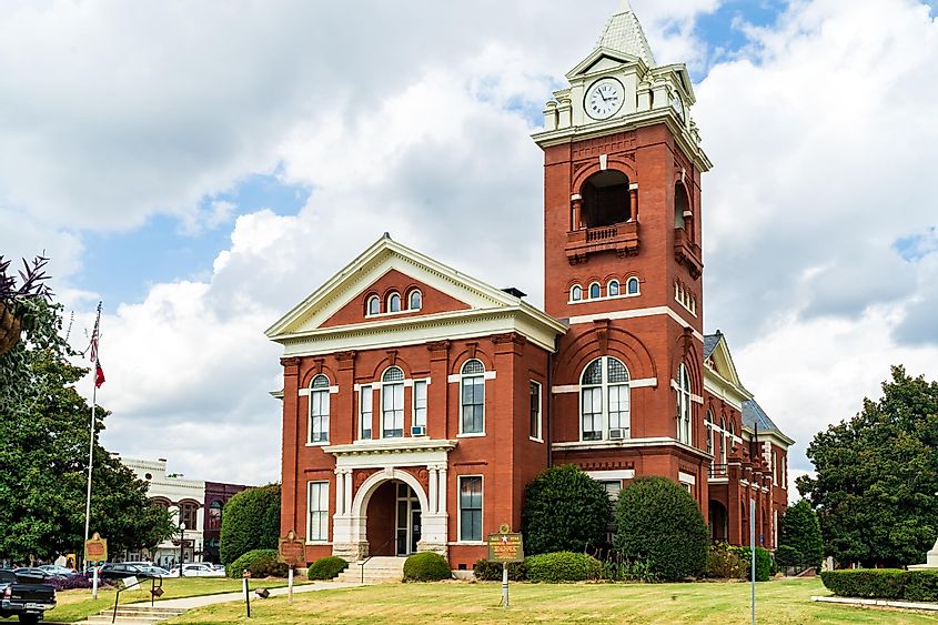 The courthouse in Jackson Georgia, via Georges_Creations / Shutterstock.com
