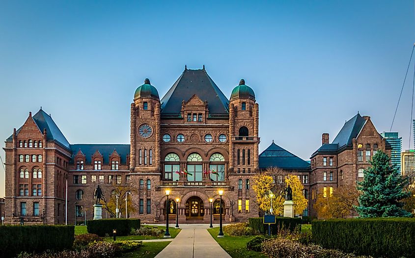 Legislative Assembly of Ontario situated in Queens Park, Toronto