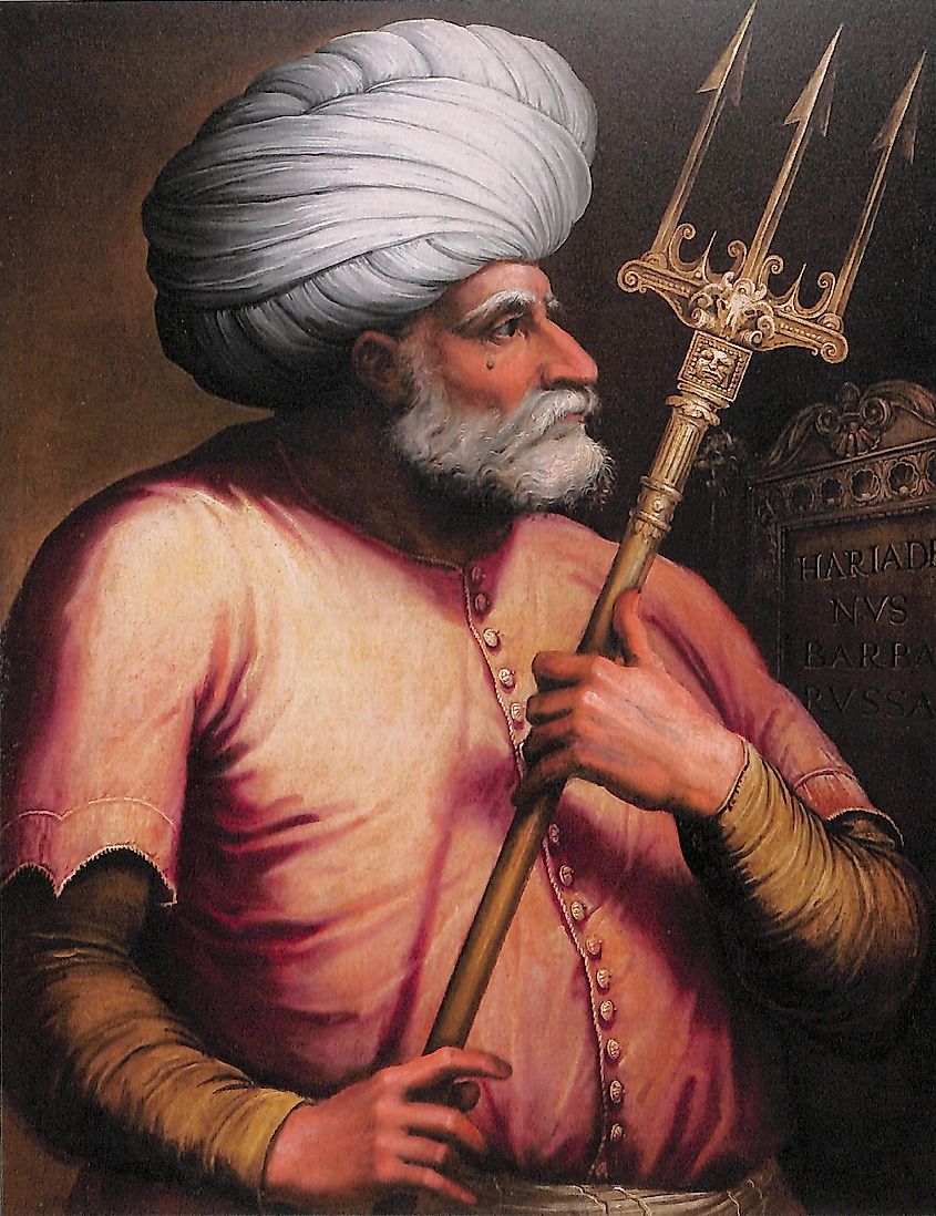 A portrait of Hayreddin Barbarossa.