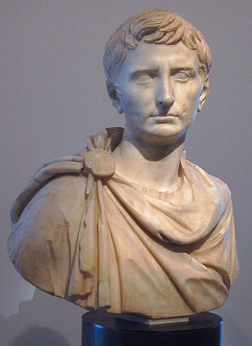 Bust of Octavian in the Capitoline Museums, Rome, Italy.